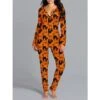 Women's Pajamas Jumpsuit Cat Ghost Retro Gothic Punk & Gothic Halloween Carnival Polyester Breathable V Wire Long Sleeve Fall Winter Black White 2 Women's Pajamas Jumpsuit Cat Ghost Retro Gothic Punk & Gothic Halloween Carnival Polyester Breathable V Wire Long Sleeve Fall Winter Black White -Ladies Pajamas Store fbcirq1692257120719