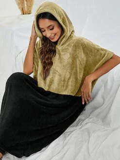 Women's Robes Gown Pure Color Comfort Home Polyester Comfort Short Sleeve Pullover Pocket Hoodie Summer Red Blue -Ladies Pajamas Store ffqjdx1690446018781