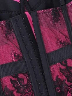 Women's Gartered Lingerie Sexy Lingerie Teddies & Bodysuits 1 Set Flower Sexy Uniforms Casual Bed Valentine's Day Polyester V Wire Sleeveless Lace Bow Fall Summer Purple Red / Buckle / Buckle -Ladies Pajamas Store ffvmbv1629119063107