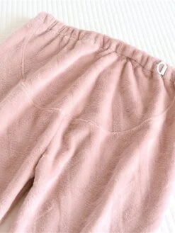 Women's Flannel Pajamas Pants Pure Color Plush Casual Comfort Home Daily Bed Warm Pant Elastic Waist Fall Winter Pink Green -Ladies Pajamas Store flwbps1695798640598