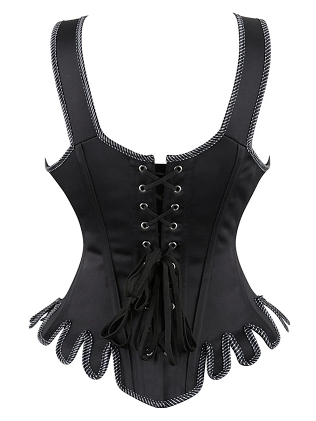 Corset Women's Corset Tops Party & Evening Club Black Blue Sexy Overbust Corset Hook & Eye Lace Up Retro Tummy Control Push Up Flower Fall Winter 8 Corset Women's Corset Tops Party & Evening Club Black Blue Sexy Overbust Corset Hook & Eye Lace Up Retro Tummy Control Push Up Flower Fall Winter - Image 6
