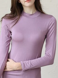 Women's Pajama Top With Chest Pads Loungewear Top Pure Color Fashion Casual Comfort Home Daily Bed Modal Breathable Crew Neck Long Sleeve Fall Winter Black White 19 Women's Pajama Top With Chest Pads Loungewear Top Pure Color Fashion Casual Comfort Home Daily Bed Modal Breathable Crew Neck Long Sleeve Fall Winter Black White -Ladies Pajamas Store fowvfq1697699924775