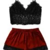Women's Plus Size Sexy Lingerie Sets Pure Color Lovers Ultra Slim Hot Home Daily Bed Satin Breathable Straps Sleeveless Strap Top Shorts Backless Summer Spring Black Wine 1 Women's Plus Size Sexy Lingerie Sets Pure Color Lovers Ultra Slim Hot Home Daily Bed Satin Breathable Straps Sleeveless Strap Top Shorts Backless Summer Spring Black Wine -Ladies Pajamas Store frlvdo1680599054123