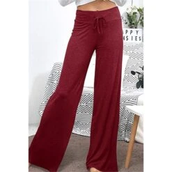Women's Loungewear Pants Nighty 1 PCS Pure Color Fashion Simple Comfort Home Daily Vacation Cotton Breathable Long Pant Elastic Waist Basic Summer Spring Black Wine 15 Women's Loungewear Pants Nighty 1 PCS Pure Color Fashion Simple Comfort Home Daily Vacation Cotton Breathable Long Pant Elastic Waist Basic Summer Spring Black Wine -Ladies Pajamas Store fsmobr1644462701762