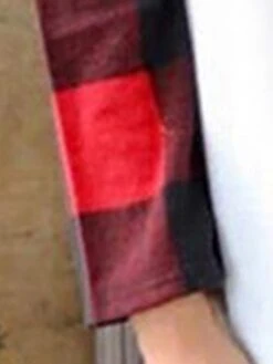 Women's Christmas Pajamas Grid / Plaid Simple Casual Comfort Polyester Breathable Gift Crew Neck Long Sleeve T Shirt Tee Pant Fall Winter Red -Ladies Pajamas Store fsrotj1695628308967