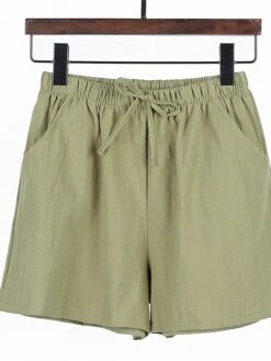 Women's Loungewear Shorts Comfy Summer Shorts Cotton Elastic Waist Casual Solid Color Drawstring Comfy Shorts Black White -Ladies Pajamas Store fuxgwp1682486178826