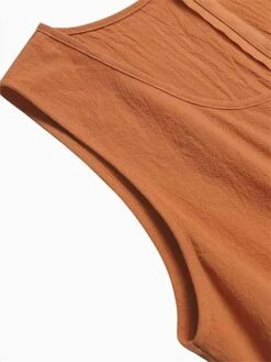 Women's Loungewear Nightshirt Dress Pure Color Fashion Casual Soft Home Street Daily Cotton Breathable Crew Neck Sleeveless Dress Pocket Summer Spring Army Green Orange 16 Women's Loungewear Nightshirt Dress Pure Color Fashion Casual Soft Home Street Daily Cotton Breathable Crew Neck Sleeveless Dress Pocket Summer Spring Army Green Orange -Ladies Pajamas Store gbwooo1679970580971