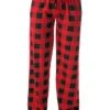 Women's Christmas Lounge Pants Grid / Plaid Simple Casual Comfort Home Daily Bed Polyester Breathable Pant Pocket Elastic Waist Fall Winter Black Light Green -Ladies Pajamas Store gftmdp1695628318675