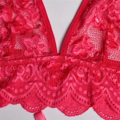 Women‘s Christmas Lingeries Gift Lace Bras Fixed Straps Sheer Bras Triangle Cup V Neck Breathable Lace Hook & Eye Date Casual Daily Xmas Sexy 1 Set White Black / Bra & Panty Set -Ladies Pajamas Store gggbzw1639398800527