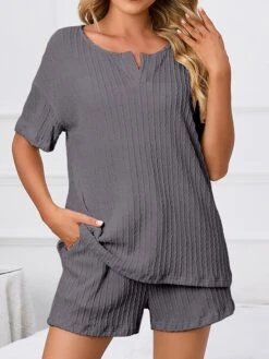 Women's Plus Size Loungewear Sets Pure Color Casual Comfort Soft Home Street Daily Polyester V Wire Short Sleeve T Shirt Tee Shorts Pocket Summer Spring Black Pink 36 Women's Plus Size Loungewear Sets Pure Color Casual Comfort Soft Home Street Daily Polyester V Wire Short Sleeve T Shirt Tee Shorts Pocket Summer Spring Black Pink -Ladies Pajamas Store ghuspv1679463225707