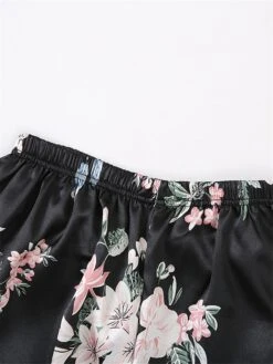 Women's Pajamas Sets Flower Fashion Comfort Soft Home Daily Bed Satin Breathable Lapel Long Sleeve Shirt Pant Button Pocket Fall Winter Black Gray 25 Women's Pajamas Sets Flower Fashion Comfort Soft Home Daily Bed Satin Breathable Lapel Long Sleeve Shirt Pant Button Pocket Fall Winter Black Gray -Ladies Pajamas Store gwhmcn1693467381824