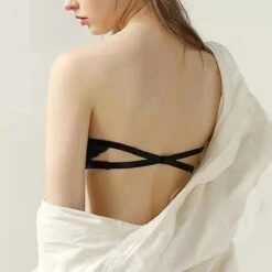 Women's Bras & Bralettes Tube Bra Strapless Demi Cup Solid Color V Neck Stretchy Breathable Invisible Casual Daily Nylon White / 1 PC -Ladies Pajamas Store gxtlhp1646045160477
