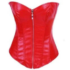 Corset Women's Corsets Christmas Halloween Wedding Party Birthday Party Plus Size Black Red Overbust Corset Zipper Lace Up Classic Tummy Control Push Up Solid Color Summer Spring Fall -Ladies Pajamas Store gxwnvc1603440103120