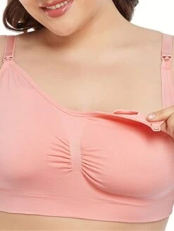 Women's Plus Size Maternity Nursing Bra Wireless Solid Home Daily Bed Nylon Breathable Straps Sleeveless Backless Summer Spring Charming Purple Black -Ladies Pajamas Store hchykx1696231966216