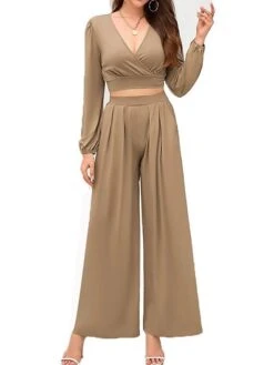 Women's Loungewear Sets Pure Color Fashion Comfort Soft Home Daily Bed Polyester Breathable Plunging Neck Long Sleeve Pullover Pant Elastic Waist Fall Winter Black White -Ladies Pajamas Store hkbnxw1694072392022