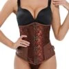 Women's Corsets Halloween Waist Trainer Body Shaper Flower Fashion Retro Hot Party Carnival Polyester Breathable Bandeau Sleeveless Adjustable Summer Spring Black Brown -Ladies Pajamas Store hkontv1691133294717