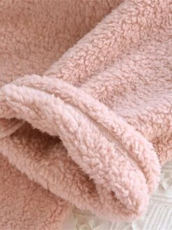 Women's Pajamas Sets Pure Color Warm Fashion Casual Home Daily Bed Flannel Warm Stand Collar Long Sleeve Pant Button Fall Winter Pink Beige -Ladies Pajamas Store hljrlv1692950061498