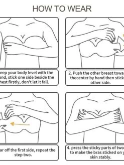 Strapless Silicone Deep U Bra Self-adhesive Gel Sticky Invisible Bra Bra Backless Dress Nude Bra -Ladies Pajamas Store hlmnsv1661310016865