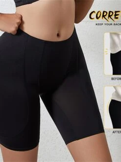 Women's Shapewear With Hip Pads Pure Color Sport Casual Comfort Home Daily Gyms Nylon Breathable Summer Spring Black Beige -Ladies Pajamas Store hrisev1696837258465