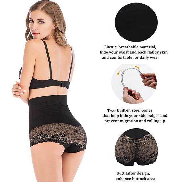 Corset Women's Control Panties Shapewears Office Running Gym Yoga Plus Size Maroon Almond Black Sport Breathable Seamed Lace Up Tummy Control Push Up Solid Color Lace Summer Spring 13 Corset Women's Control Panties Shapewears Office Running Gym Yoga Plus Size Maroon Almond Black Sport Breathable Seamed Lace Up Tummy Control Push Up Solid Color Lace Summer Spring - Image 11