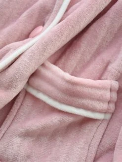 Women's Pajamas Sets Pure Color Warm Casual Soft Home Daily Bed Polyester Breathable Lapel Long Sleeve Shirt Pant Button Pocket Fall Winter Pink -Ladies Pajamas Store ibfftp1692348359079