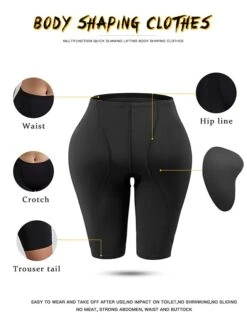 Women's Shapewear With Hip Pads Pure Color Sport Casual Comfort Home Daily Gyms Nylon Breathable Summer Spring Black Beige -Ladies Pajamas Store icnflx1696837260648