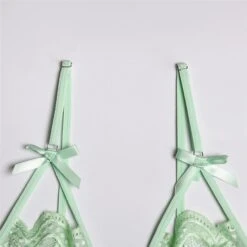 Women‘s Christmas Lingeries Gift Lace Bras Fixed Straps Sheer Bras Triangle Cup V Neck Breathable Lace Hook & Eye Date Casual Daily Xmas Sexy 1 Set White Black / Bra & Panty Set -Ladies Pajamas Store icvaya1639398806358