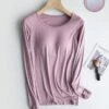 Women's Pajamas Topwith Chest Pads Pure Color Simple Casual Comfort Home Daily Bed Modal Breathable Crew Neck Long Sleeve Chest Pads Fall Winter Black White -Ladies Pajamas Store ifqyba1697795980075