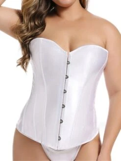 Women's Pink Corsets Dark Blue Corsets Shapewear Pure Color Corsets Party Going Out Club Polyester Breathable Bandeau Sleeveless Backless Summer Spring Black White -Ladies Pajamas Store ikpiub1697170324671