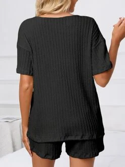 Women's Plus Size Loungewear Sets Pure Color Casual Comfort Soft Home Street Daily Polyester V Wire Short Sleeve T Shirt Tee Shorts Pocket Summer Spring Black Pink 34 Women's Plus Size Loungewear Sets Pure Color Casual Comfort Soft Home Street Daily Polyester V Wire Short Sleeve T Shirt Tee Shorts Pocket Summer Spring Black Pink -Ladies Pajamas Store ispfeg1679463224663