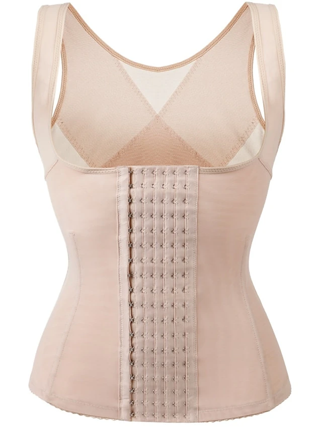 Corset Women's Waist Trainer Corsets Shapewears Office Running Gym Yoga Black Beige Sport Breathable Comfortable Hook & Eye Tummy Control Push Up Front Close Pure Color Summer Spring 8 Corset Women's Waist Trainer Corsets Shapewears Office Running Gym Yoga Black Beige Sport Breathable Comfortable Hook & Eye Tummy Control Push Up Front Close Pure Color Summer Spring - Image 6