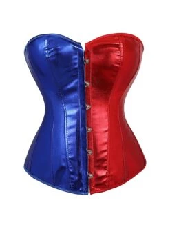 Women's Body Shaper Color Combo Fashion Corsets Comfort Party Christmas Halloween Xmas Acrylic Breathable Bandeau Sleeveless Backless Summer Spring Red