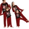 Matching Family Christmas Pajama Sets Santa Claus Elk Comfort Soft Christmas Cotton Blend Breathable Gift Crew Neck Long Sleeve T Shirt Tee Pant Fall Winter Red -Ladies Pajamas Store jnessz1695185704421