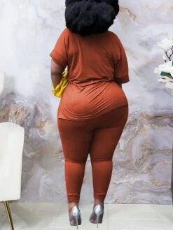 Women's Plus Size Loungewear Sets Pure Color Casual Comfort Soft Daily Date Vacation Polyester Breathable V Wire Short Sleeve Pant Elastic Waist Fall Spring Black Yellow -Ladies Pajamas Store jomske1675750210310