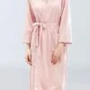 Women's Pajamas Robes Gown Pure Color Simple Soft Wedding Party Polyester Stand Collar Long Sleeve Pocket Fall Winter Light Blue White 1 Women's Pajamas Robes Gown Pure Color Simple Soft Wedding Party Polyester Stand Collar Long Sleeve Pocket Fall Winter Light Blue White -Ladies Pajamas Store jorurd1692182980589