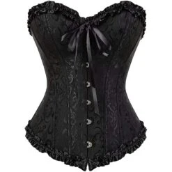 Corset Women's Plus Size Corsets Corsets Country Sexy Lady Sweetheart Tummy Control Push Up Jacquard Jacquard Abstract Flower Hook & Eye Lace Up Nylon Polyester / Cotton Christmas Wedding Special