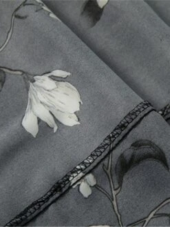 Women's Pajamas Bathrobe Robes Gown Flower Fashion Casual Comfort Home Daily Bed Satin Breathable V Wire Long Sleeve Summer Spring Black -Ladies Pajamas Store karibs1679049386221