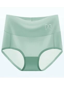 Women's Panties Set 4 Pcs High Waist Ice Silk Breathable Pure Cotton Crotch Lifting Buttocks And Abdomen Panties Random Color -Ladies Pajamas Store kjdwgk1686720070782