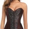 Women's Corsets Halloween Waist Trainer Body Shaper Pure Color Fashion Retro Hot Party Carnival Polyester Breathable Bandeau Embroidery Adjustable Summer Spring Brown 2 Women's Corsets Halloween Waist Trainer Body Shaper Pure Color Fashion Retro Hot Party Carnival Polyester Breathable Bandeau Embroidery Adjustable Summer Spring Brown -Ladies Pajamas Store kloaff1691133302463