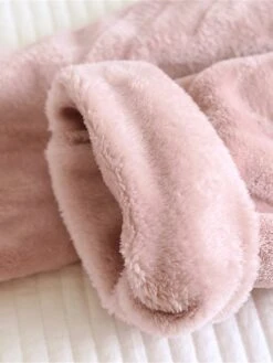 Women's Flannel Pajamas Pants Pure Color Plush Casual Comfort Home Daily Bed Warm Pant Elastic Waist Fall Winter Pink Green -Ladies Pajamas Store kqpmfp1695798653033