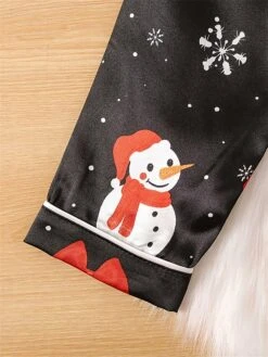 Women's Christmas Pajamas Sets Snowman Snowflake Fashion Casual Home Xmas Daily Polyester Breathable Lapel Long Sleeve Shirt Pant Button Summer Spring SnowmanM-70 -Ladies Pajamas Store kvoopk1693467394681