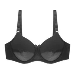 Women's Underwire Bras Full Coverage Pure Color Hook & Eye Nylon 1PC Black White -Ladies Pajamas Store kwpghq1590130223013