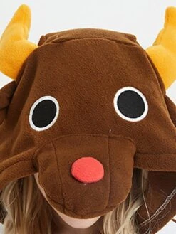 Women's Winter Hoodie Onesies Pajama For Adult Jumpsuits Animal Cartoon Comfort Funny Soft Home Christmas Daily Cotton Warm Hoodie Long Sleeve Pocket Winter Fall Yellow Brown / Pjs -Ladies Pajamas Store kyavmh1665476339311