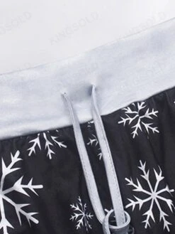 Women's Christmas Loungewear Pants Heart Elk Casual Comfort Soft Home Xmas Daily Polyester Pant Fall Winter Black White -Ladies Pajamas Store kymmwu1694164382240