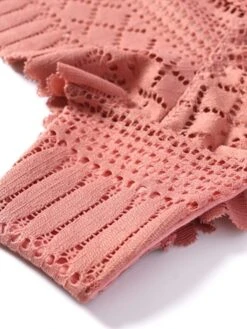 Women's Flower Lace Hole Simple Pure Color Basic Panties Brief Micro-elastic Mid Waist Sexy Nylon 1 PC Green One-Size -Ladies Pajamas Store kzmnxr1646364665471