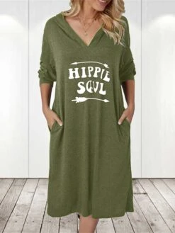 Women's Pajamas Nightshirt Letter Simple Casual Soft Home Daily Bed Cotton Breathable V Wire Long Sleeve Dress Summer Fall Black Army Green 6 Women's Pajamas Nightshirt Letter Simple Casual Soft Home Daily Bed Cotton Breathable V Wire Long Sleeve Dress Summer Fall Black Army Green -Ladies Pajamas Store ldbxss1689845877928