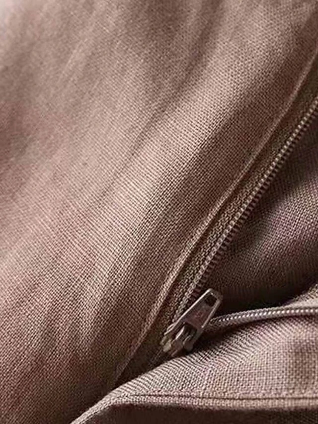 Women's Loungewear Pants Lounge Pants Pure Color Simple Casual Comfort Home Daily Vacation Cotton And Linen Breathable Button Pocket Summer Spring Black White 8 Women's Loungewear Pants Lounge Pants Pure Color Simple Casual Comfort Home Daily Vacation Cotton And Linen Breathable Button Pocket Summer Spring Black White - Image 6