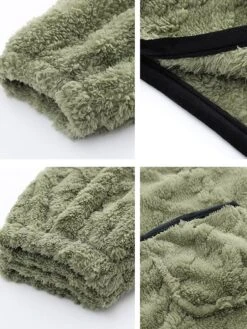 Women's Pajamas Sets Pure Color Warm Comfort Soft Home Daily Bed Flannel Warm Breathable Crew Neck Long Sleeve Cardigan Pant Button Pocket Fall Winter JY5128 JY5136 -Ladies Pajamas Store lrowce1693206690104