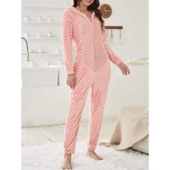 Women's Onesie Pajama Elk Warm Casual Christmas Daily Flannel Hoodie Long Sleeve Fall Winter Pink 8 Women's Onesie Pajama Elk Warm Casual Christmas Daily Flannel Hoodie Long Sleeve Fall Winter Pink -Ladies Pajamas Store lxdujl1694766970895