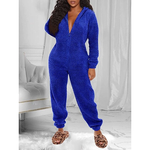 Women's Pajamas Jumpsuit Star Warm Fashion Casual Home Daily Bed Polyester Breathable Hoodie Long Sleeve Pocket Fall Winter Black White 13 Women's Pajamas Jumpsuit Star Warm Fashion Casual Home Daily Bed Polyester Breathable Hoodie Long Sleeve Pocket Fall Winter Black White - Image 11